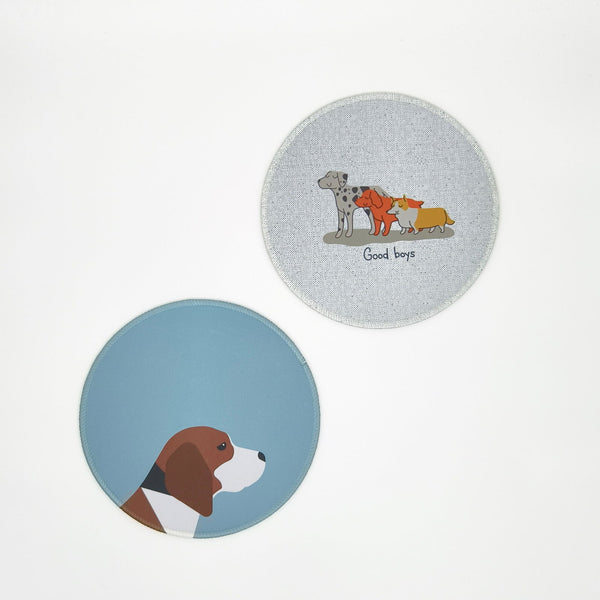 Adorable Puppy Round Fun Mouse Pad - Company U - #tag1# - #tag2# - #tag3#