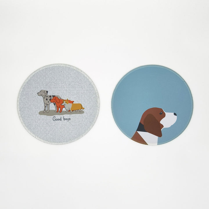 Adorable Puppy Round Fun Mouse Pad - Company U - #tag1# - #tag2# - #tag3#