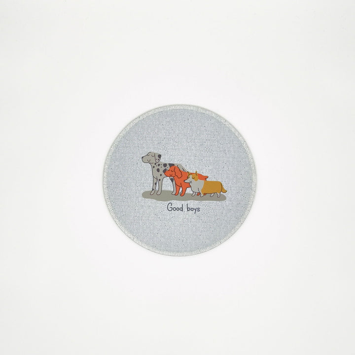 Adorable Puppy Round Fun Mouse Pad - Company U - #tag1# - #tag2# - #tag3#