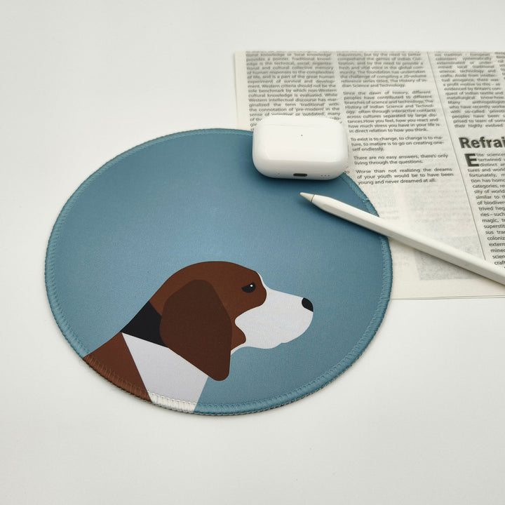 Adorable Puppy Round Fun Mouse Pad - Company U - #tag1# - #tag2# - #tag3#