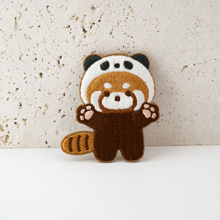 Ailurus Fulgens- Embroidered Brooch - Pretend Panda - Company U - #tag1# - #tag2# - #tag3#