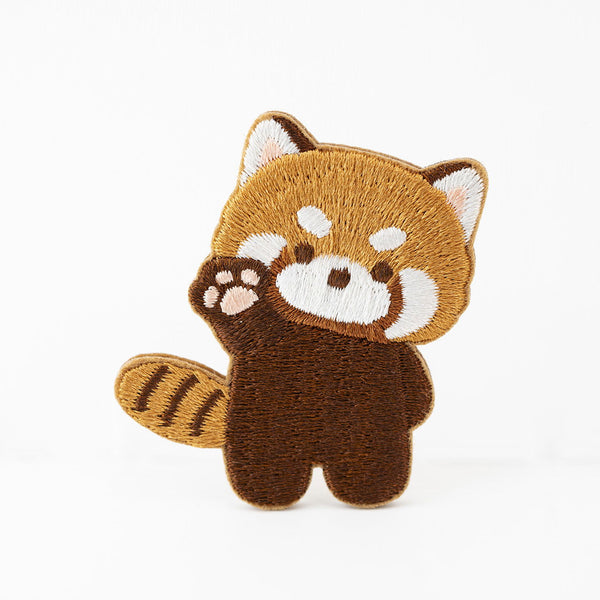 Ailurus Fulgens - Embroidered Brooch - Waving Hello Brooch - Company U - #tag1# - #tag2# - #tag3#