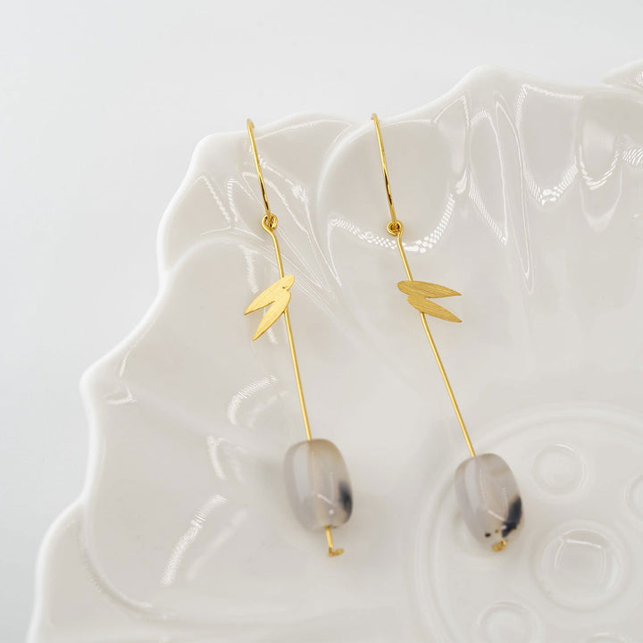 Bamboo Woods Earring - Jade & Gold - Company U - #tag1# - #tag2# - #tag3#