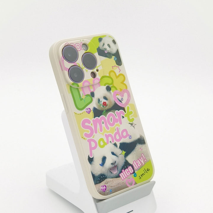 Brainy Smiling Panda Film Phone Case for iPhone - Company U - #tag1# - #tag2# - #tag3#