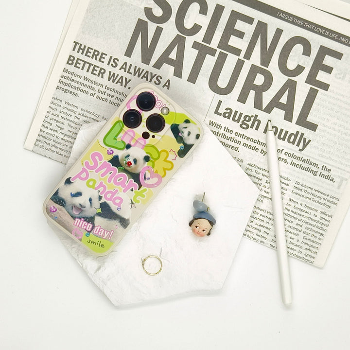 Brainy Smiling Panda Film Phone Case for iPhone - Company U - #tag1# - #tag2# - #tag3#