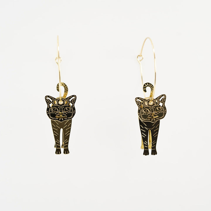 Cat Earrings - Bronze & Gild Kitten Earring - Company U - #tag1# - #tag2# - #tag3#