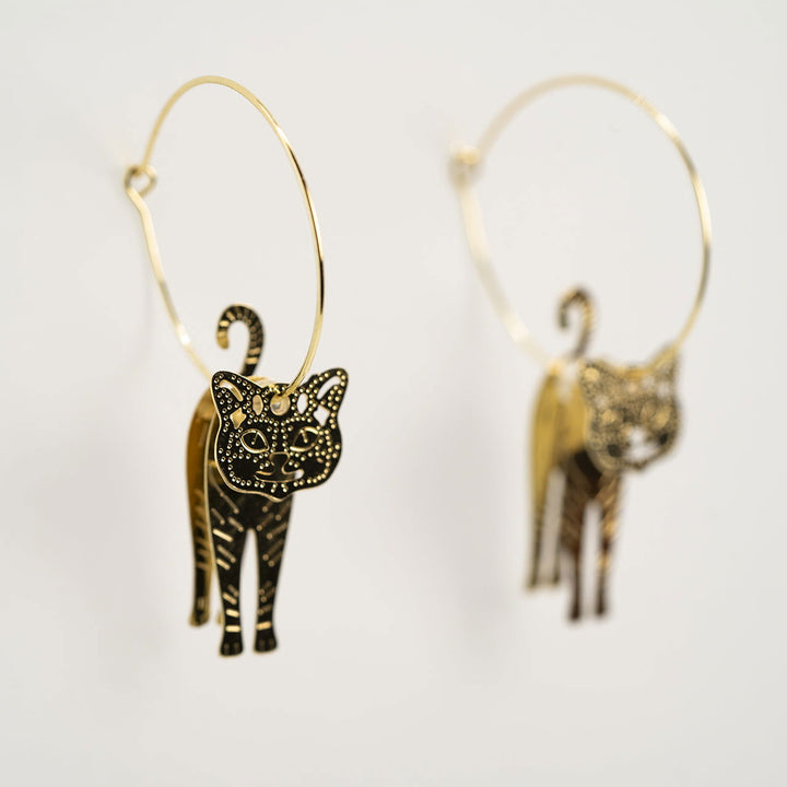Cat Earrings - Bronze & Gild Kitten Earring - Company U - #tag1# - #tag2# - #tag3#