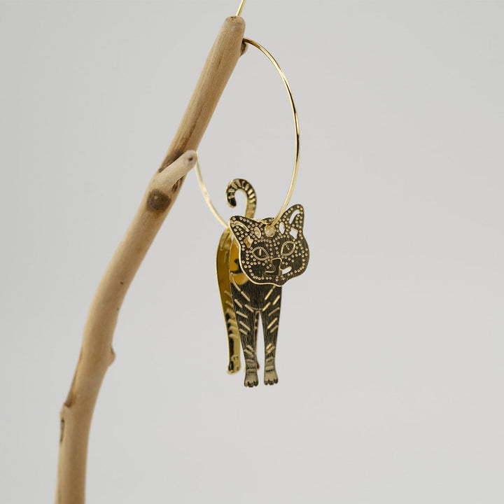 Cat Earrings - Bronze & Gild Kitten Earring - Company U - #tag1# - #tag2# - #tag3#