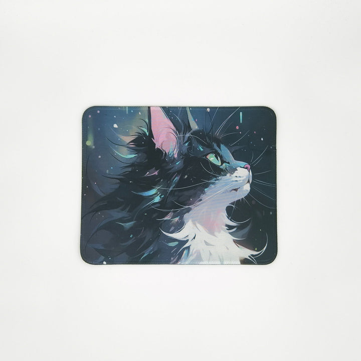 Cat's 45-Degree Gaze Mouse Pad - Company U - #tag1# - #tag2# - #tag3#