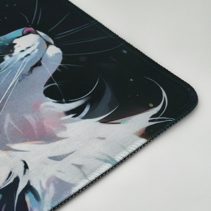 Cat's 45-Degree Gaze Mouse Pad - Company U - #tag1# - #tag2# - #tag3#