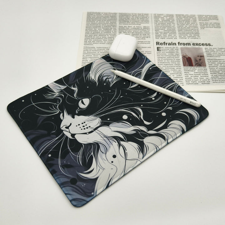 Cat's 45-Degree Gaze Mouse Pad - Company U - #tag1# - #tag2# - #tag3#