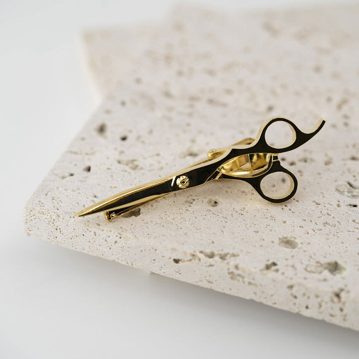 Designer Tie Clip - Bronze Scissors - Company U - #tag1# - #tag2# - #tag3#