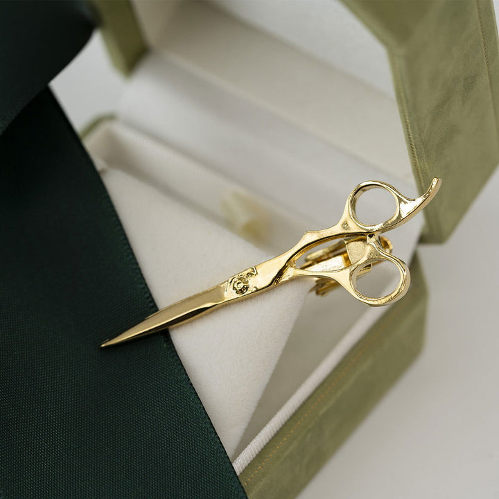 Designer Tie Clip - Bronze Scissors - Company U - #tag1# - #tag2# - #tag3#