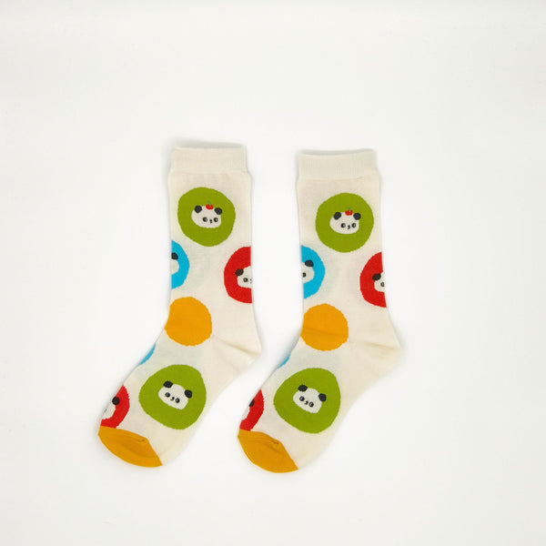 Dotted Panda Crew Socks - Made With Cotton For Softness And Comfort - Company U - #tag1# - #tag2# - #tag3#