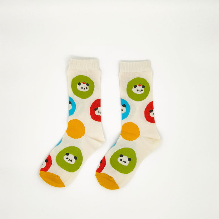 Dotted Panda Crew Socks - Made With Cotton For Softness And Comfort - Company U - #tag1# - #tag2# - #tag3#