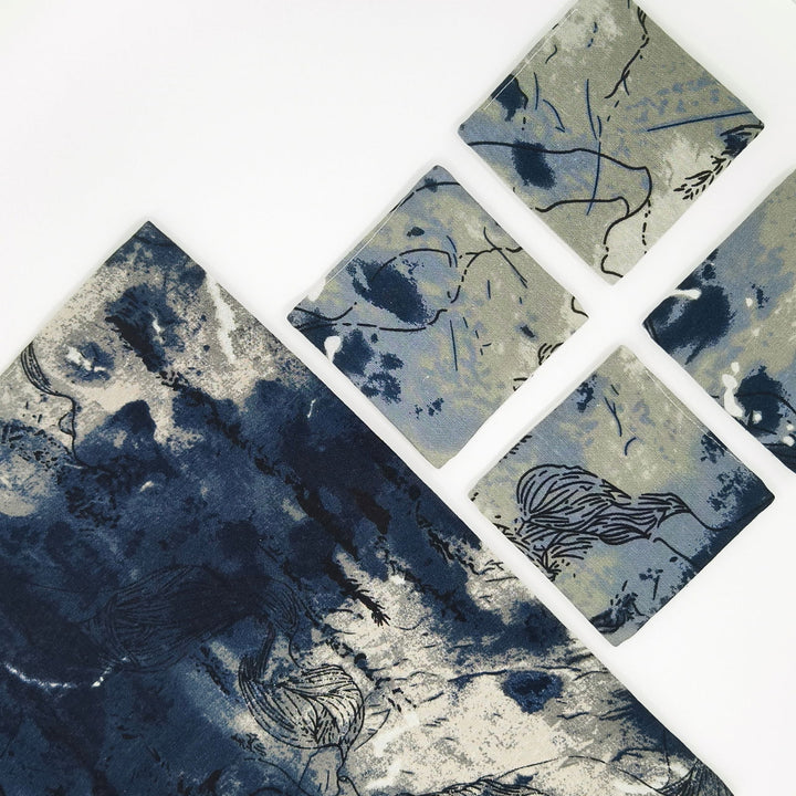 Elegant Oriental Aesthetic: Chinese Ink Splash Tea Mat - Company U - #tag1# - #tag2# - #tag3#