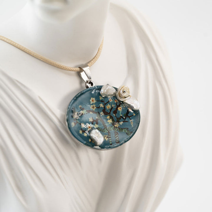 【Exclusive】Handcrafted Designer Almond Blossom Necklace - Remember Van Gogh - Company U - #tag1# - #tag2# - #tag3#
