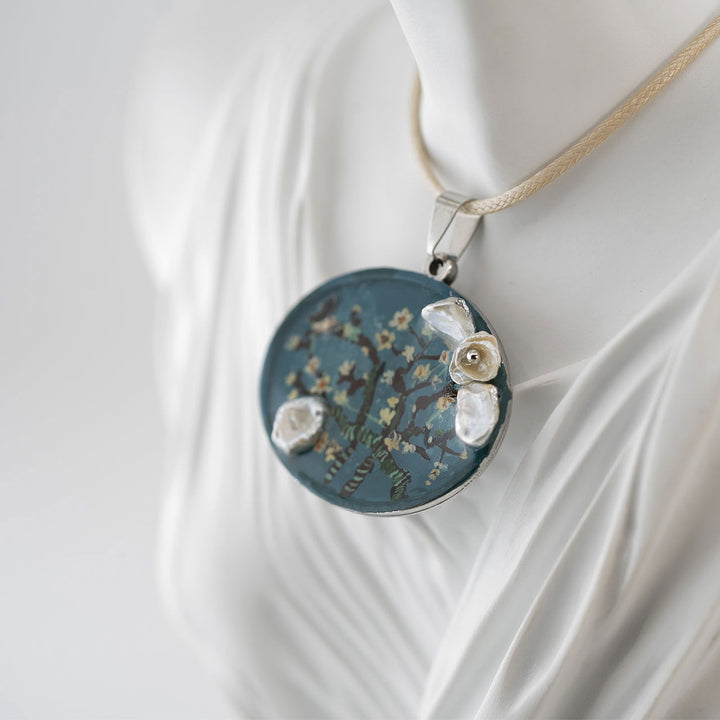 【Exclusive】Handcrafted Designer Almond Blossom Necklace - Remember Van Gogh - Company U - #tag1# - #tag2# - #tag3#