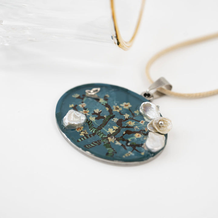 【Exclusive】Handcrafted Designer Almond Blossom Necklace - Remember Van Gogh - Company U - #tag1# - #tag2# - #tag3#
