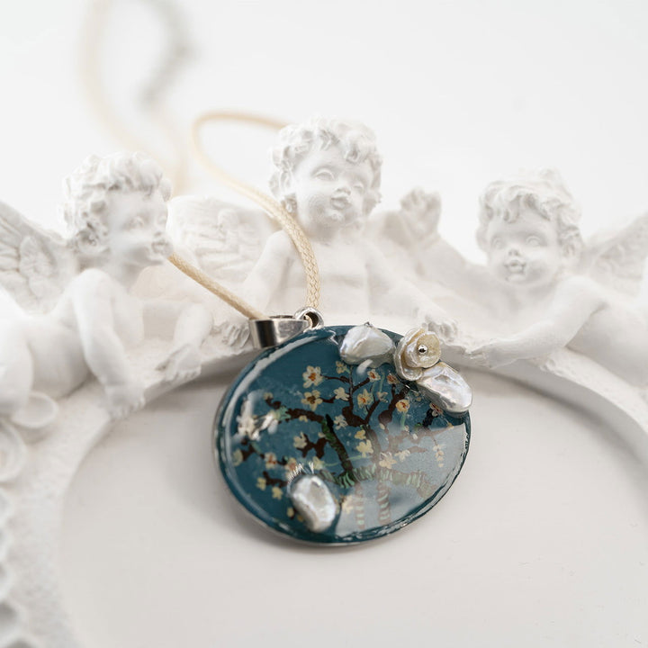 【Exclusive】Handcrafted Designer Almond Blossom Necklace - Remember Van Gogh - Company U - #tag1# - #tag2# - #tag3#