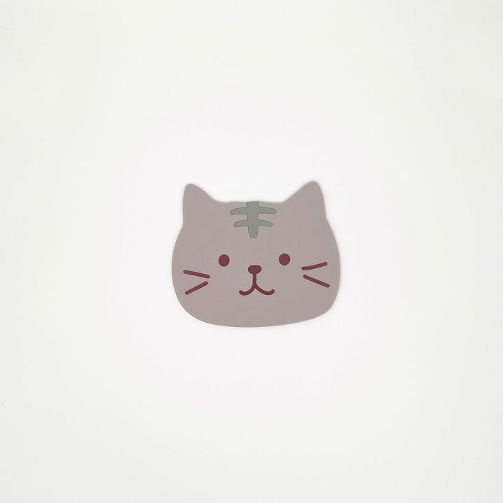 Japanese Cute Kitty Cartoon Silicone Cup Coaster with Anti-Slip Base - Company U - #tag1# - #tag2# - #tag3#