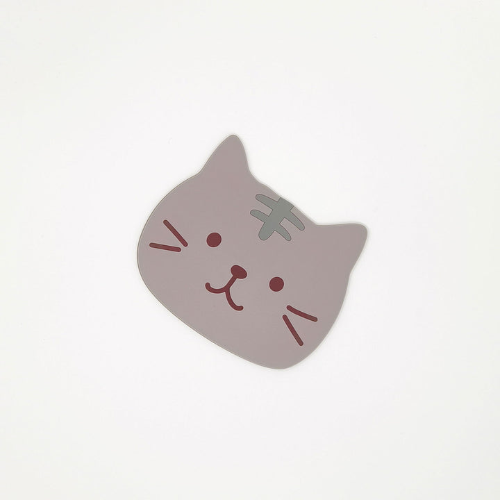 Japanese Cute Kitty Cartoon Silicone Cup Coaster with Anti-Slip Base - Company U - #tag1# - #tag2# - #tag3#