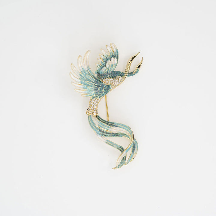 Love of Phoenixes - Bronze Brooch - Company U - #tag1# - #tag2# - #tag3#