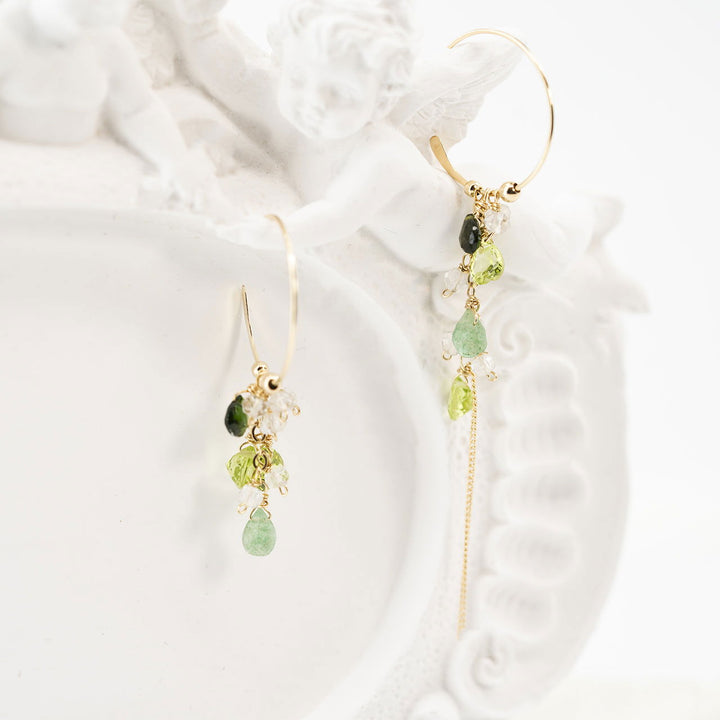 Peridot Earrings - The Green Sun - Birth Stones - Company U - #tag1# - #tag2# - #tag3#