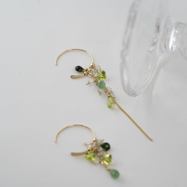 Peridot Earrings - The Green Sun - Birth Stones - Company U - #tag1# - #tag2# - #tag3#