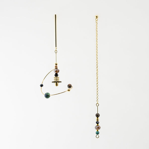 Planetary Orbit - Asymmetrical Earrings - Company U - #tag1# - #tag2# - #tag3#