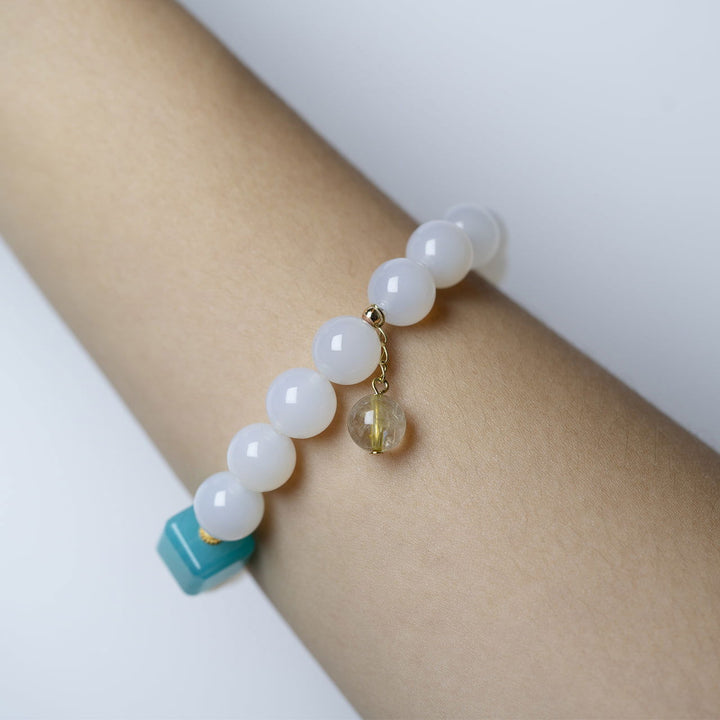 Prosperity Bracelet - White Crystal - Company U - #tag1# - #tag2# - #tag3#
