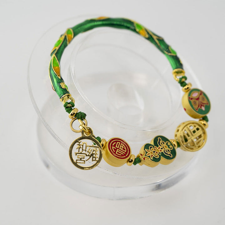Slytherin Bracelet - Bronze & Enamel Bracelet - Company U - #tag1# - #tag2# - #tag3#