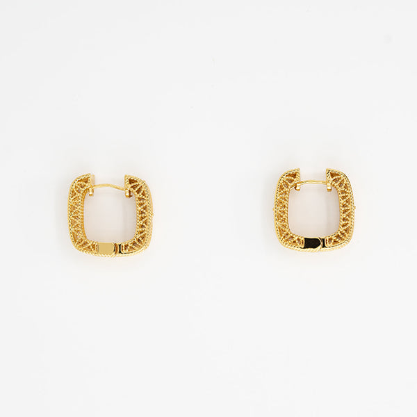 Square Clover Earrings - Bronze & Gilded - Company U - #tag1# - #tag2# - #tag3#