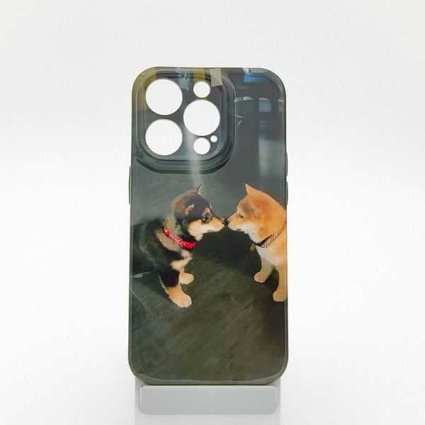 Tender Gaze Dog Duo Film Phone Case for iPhone - Company U - #tag1# - #tag2# - #tag3#