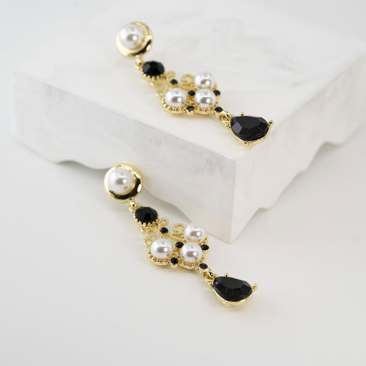 Vintage Earrings - Black and White Earring - Company U - #tag1# - #tag2# - #tag3#