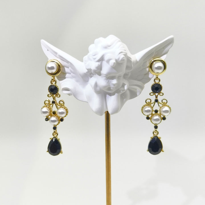 Vintage Earrings - Black and White Earring - Company U - #tag1# - #tag2# - #tag3#