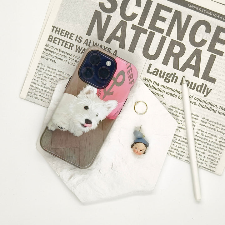 West Highland Terrier Glance and Smile Film Phone Case for iPhone - Company U - #tag1# - #tag2# - #tag3#